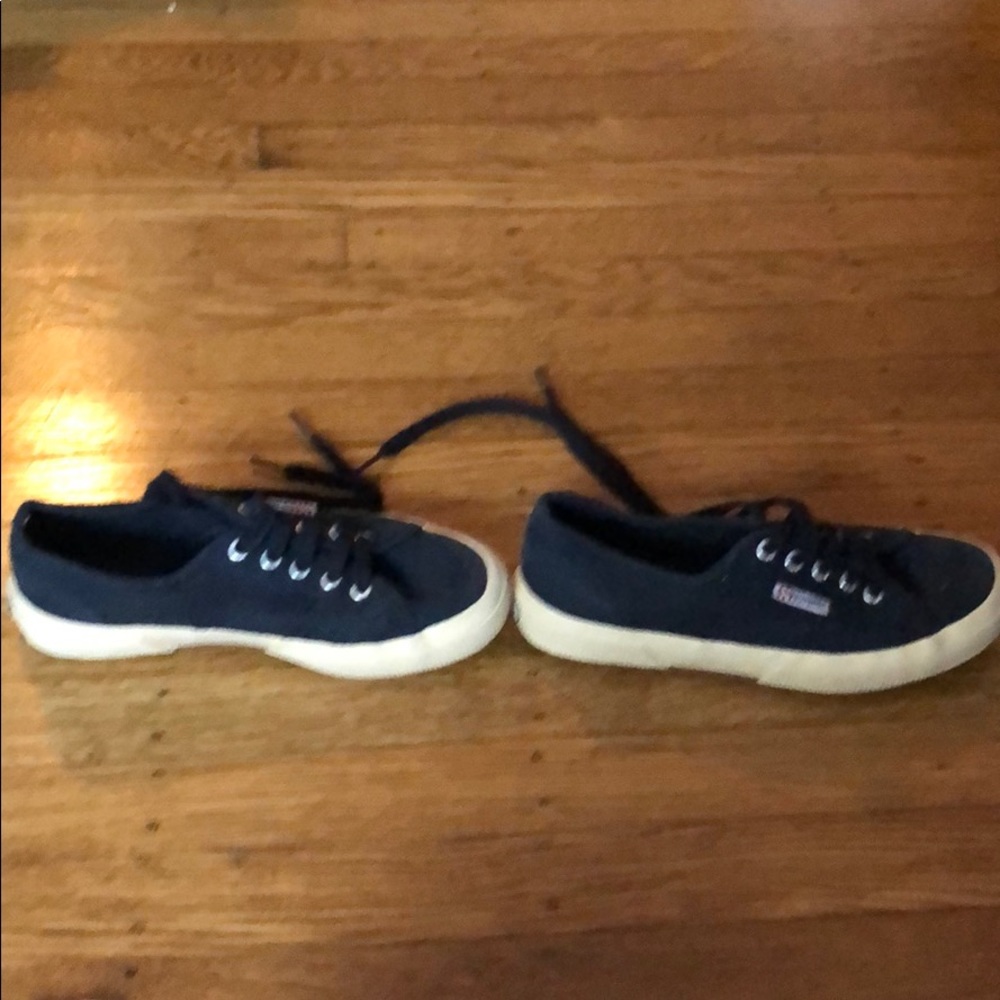 Navy superga sneakers